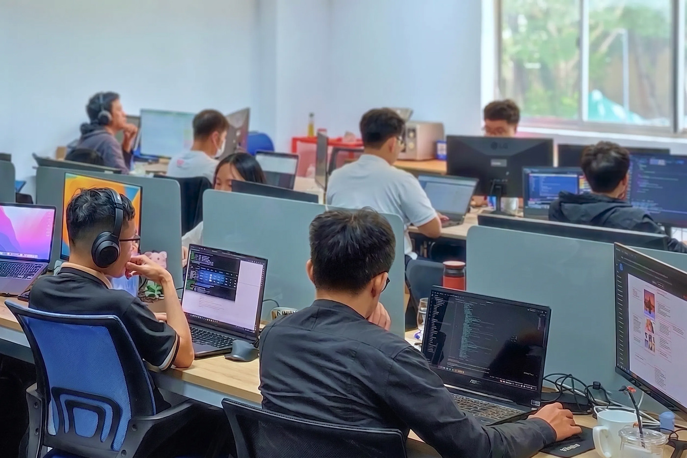 Delivery squads sharing a workspace